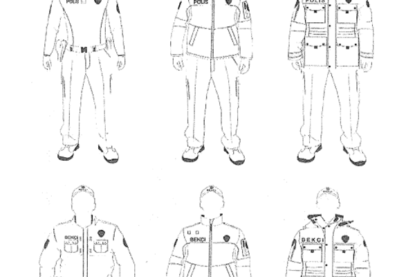 Emniyet Mensupları Kıyafet Yönetmeliği'nde yapılan değişikliğin Resmi Gazete'de yayımlanan yönetmenliğinin eklerinde yer alan polis ve bekçilerin görev sırasında giyecekleri üniformalar, ayakkabılar ve eldivenlere ilişkin çizimler - Sputnik Türkiye