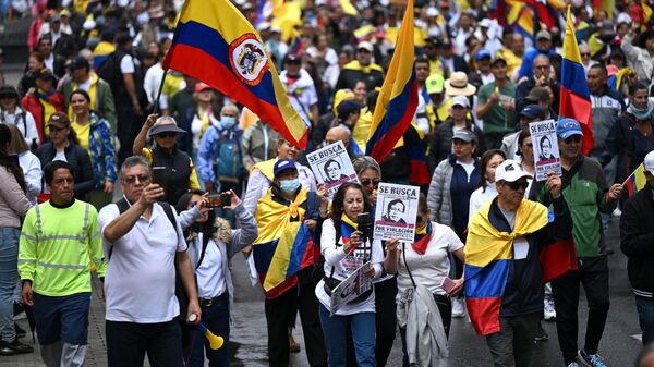 Kolombiya'da hükümet protestoları  - Sputnik Türkiye