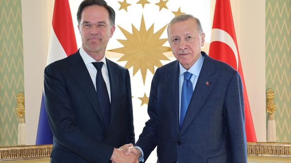 Cumhurbaşkanı Recep Tayyip Erdoğan ve Hollanda Başbakanı Mark Rutte  - Sputnik Türkiye