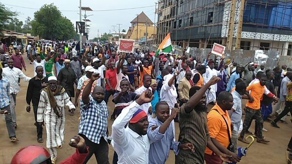 Protests against French military in Niger  - Sputnik Türkiye