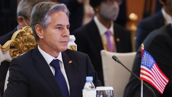 US Secretary of State Antony Blinken attends the 12th East Asia Summit Foreign Ministers' Meeting during the 55th Association of Southeast Asian Nations (ASEAN) ministerial meeting - Sputnik Türkiye