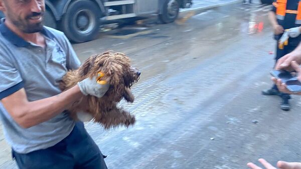 Çöken binanın enkazından 12 saat sonra bir köpek canlı olarak kurtarıldı - Sputnik Türkiye