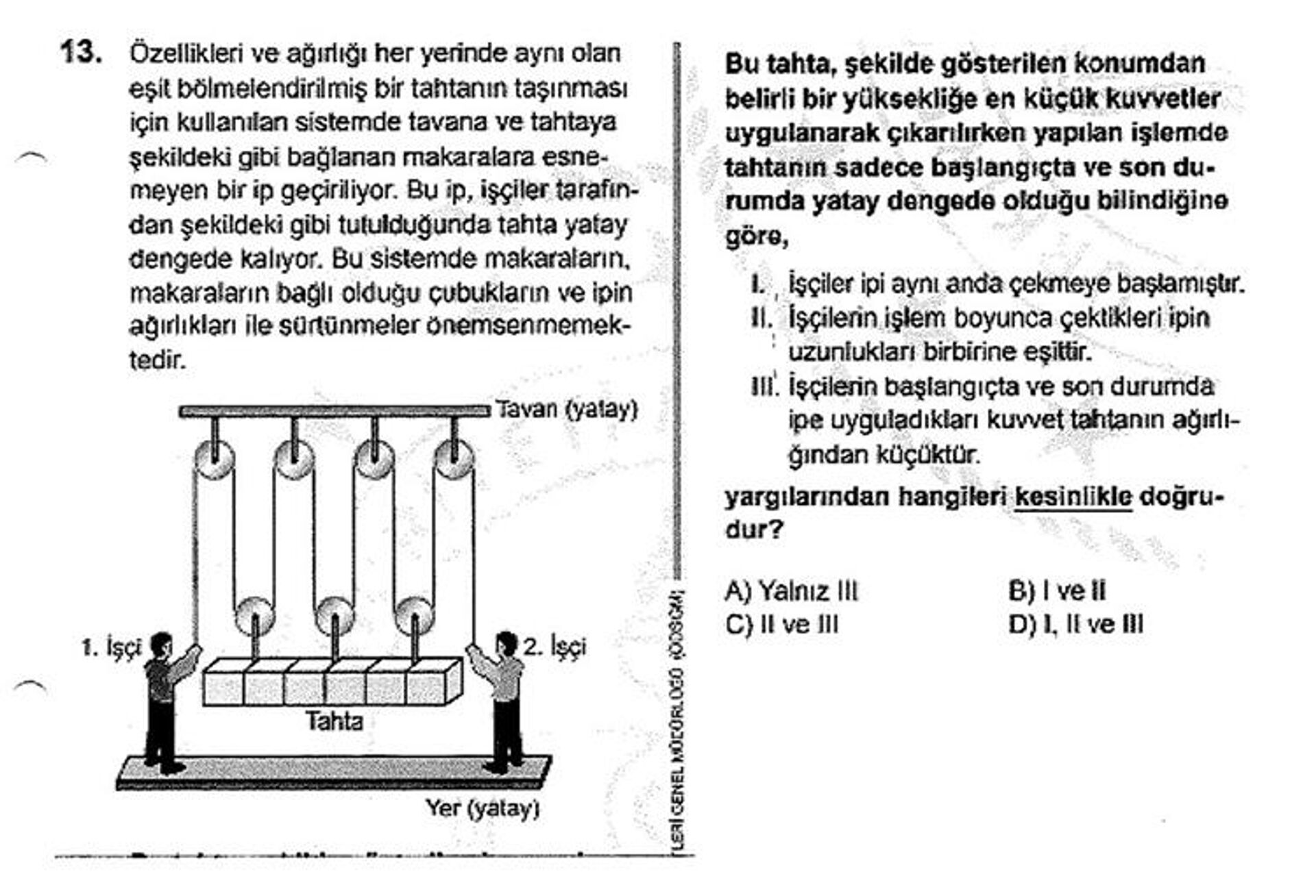 Sayısal Bölüm A Kitapçığı'ndaki Fen Bilgisi 13. soru - Sputnik Türkiye, 1920, 14.06.2024