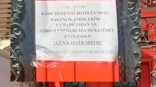 Kuşadası'nda çalışanlarının polise mukavemet gösterdiği iş yeri mühürlendi - Sputnik Türkiye
