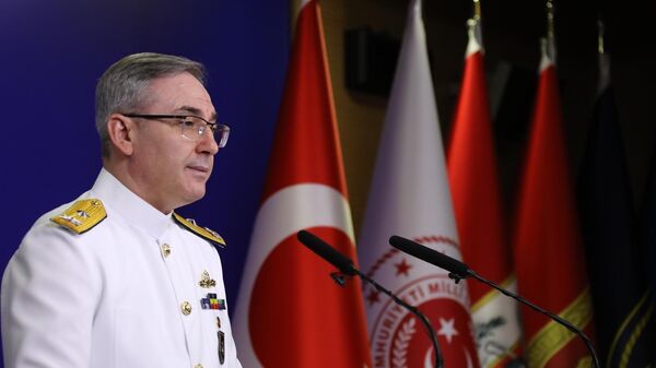 Milli Savunma Bakanlığı tarafından basın bilgilendirme toplantısı düzenlendi.  - Sputnik Türkiye