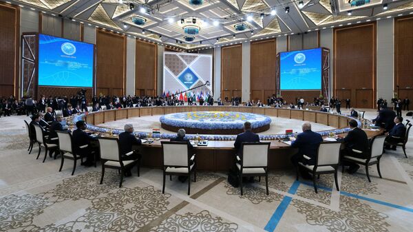 Kazakistan’ın başkenti Astana’da düzenlenen Şanghay İşbirliği Örgütü (ŞİÖ) Zirvesi - Sputnik Türkiye