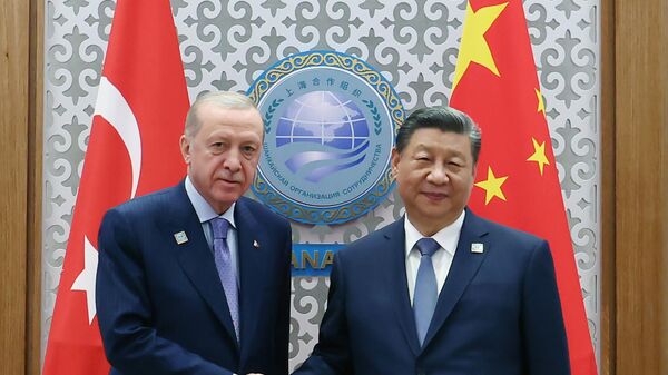 Cumhurbaşkanı Erdoğan, Çin Devlet Başkanı Şi Cinping ile bir araya geldi - Sputnik Türkiye