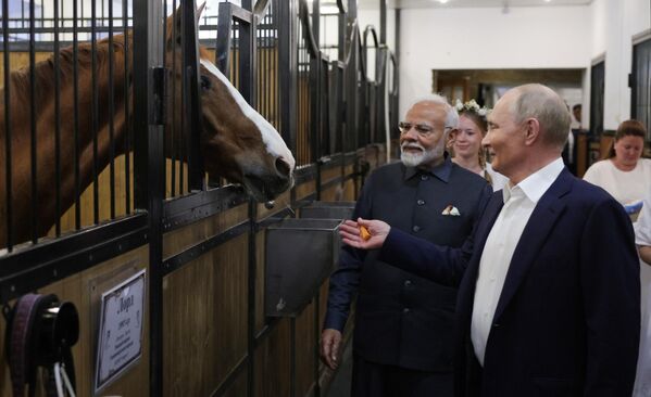 Putin ve Modi, Novo-Ogarevo Rezidansı’nda görüştü - Sputnik Türkiye