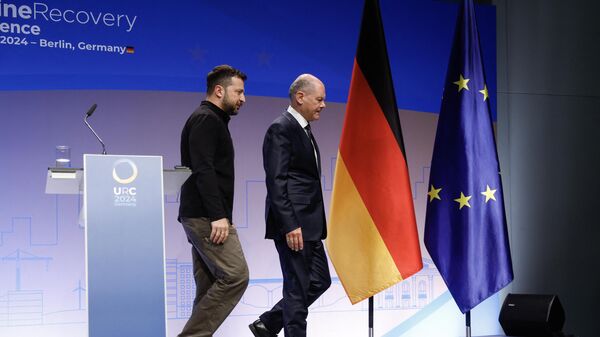 Zelenskiy Almanya Başbakanı Scholz ile - Sputnik Türkiye