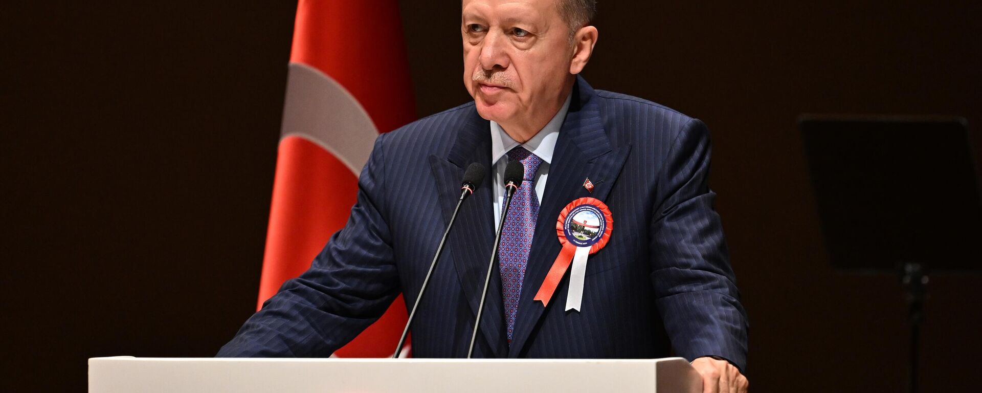 Cumhurbaşkanı Recep Tayyip Erdoğan, Milli Savunma Üniversitesi 12. Dönem Müşterek Komuta ve Kurmay Eğitimi ile Kuvvet Harp Enstitüleri 6. Dönem Komuta ve Kurmay Eğitimi Mezuniyet Töreni'ne katılarak konuşma yaptı.  - Sputnik Türkiye, 1920, 13.07.2024