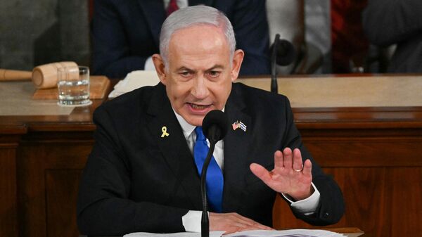 İsrail Başbakanı Benyamin Netanyahu ABD Kongresi'nde konuştu - Sputnik Türkiye