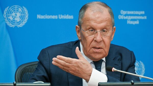 Rusya Dışişleri Bakanı Sergey Lavrov BM toplantısında - Sputnik Türkiye