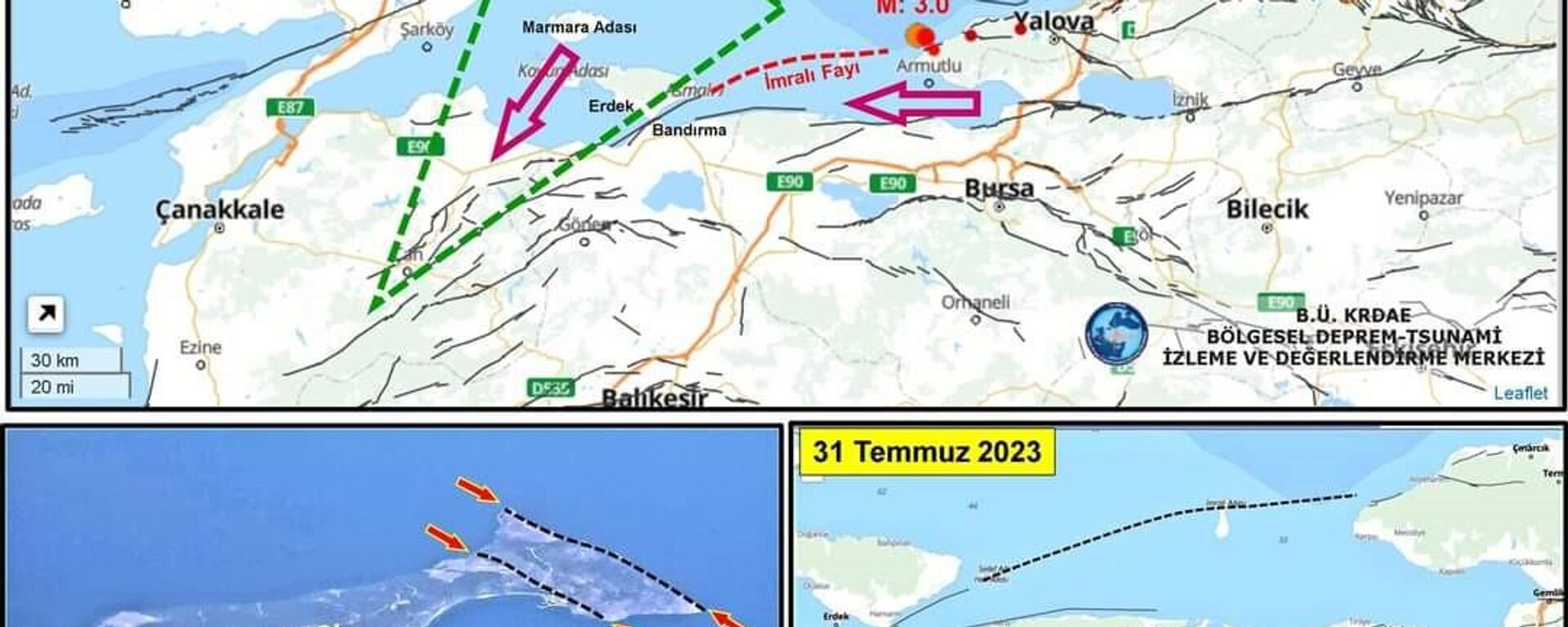 Son 24 saatte Yalova ve Armutlu kuzeyinde meydana gelen depremler dikkatleri çekti. Konu hakkında açıklama yapan uzmanlar, bu depremlerin bölgedeki fay hatları üzerindeki etkilerine vurgu yaptı. - Sputnik Türkiye, 1920, 17.08.2024