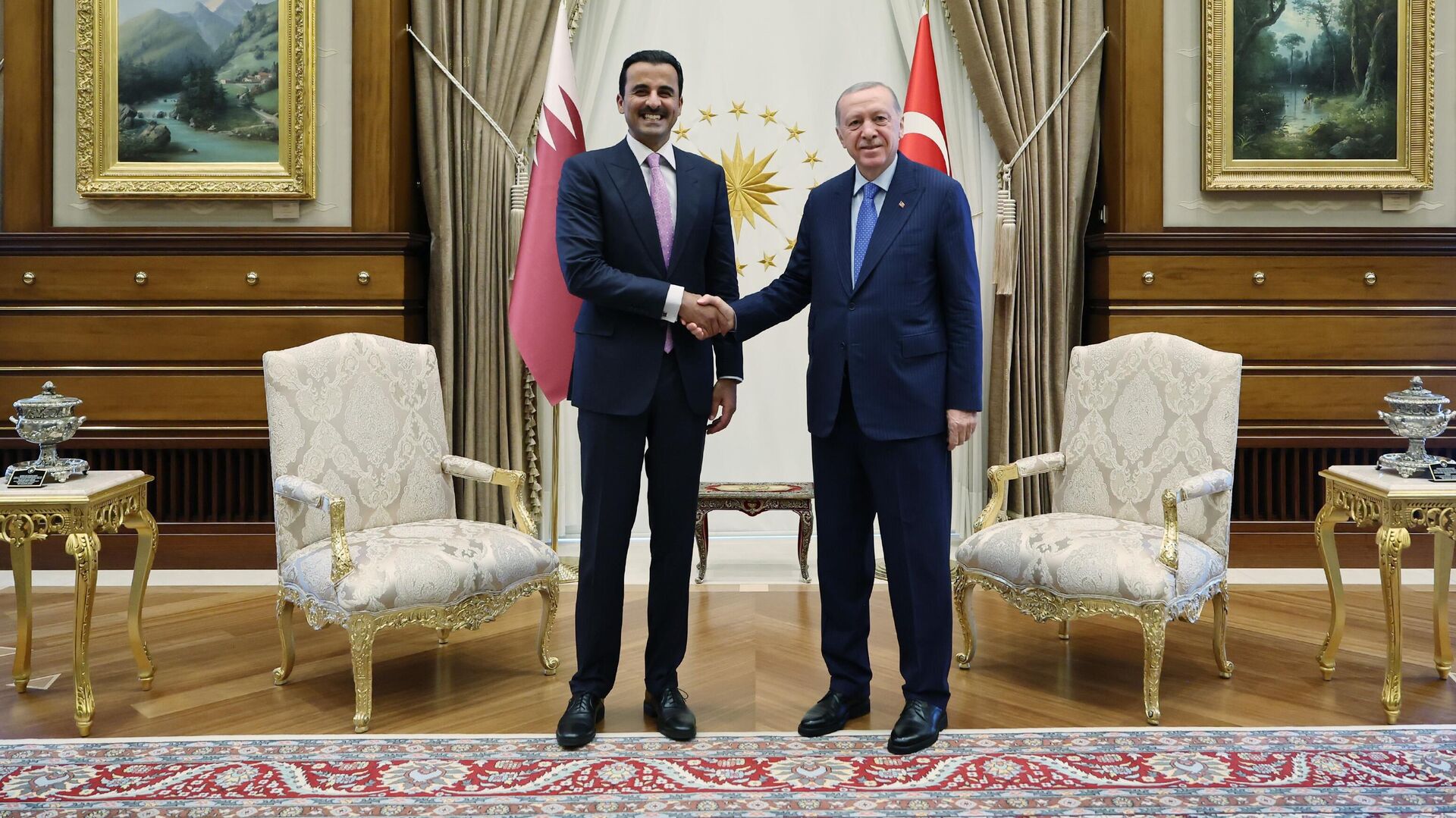 Cumhurbaşkanı Erdoğan, Katar Emiri Al Sani  - Sputnik Türkiye, 1920, 08.08.2024