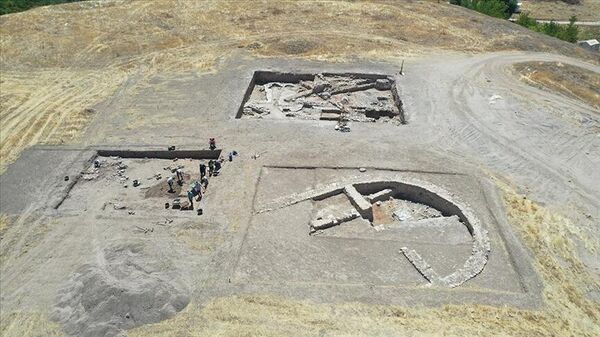 Yassı Höyük'te 2 bin 800 yıllık nohut, buğday, kayısı çekirdeği, üzüm ve sarımsak taneleri bulundu - Sputnik Türkiye