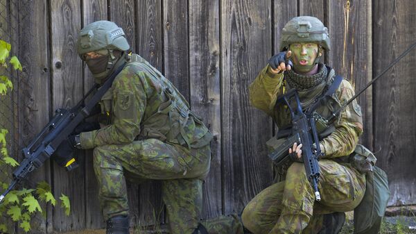 Estonian army and their NATO allies during the Spring Storm drill. - Sputnik Türkiye