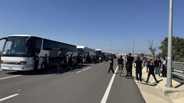 PAOK taraftarları 40 otobüsle İpsala'dan Türkiye'ye giriş yaptı - Sputnik Türkiye