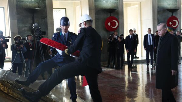 Cumhurbaşkanı Erdoğan, Mustafa Kemal Atatürk'ün ebediyete intikalinin 86. yılında Anıtkabir'de - Sputnik Türkiye