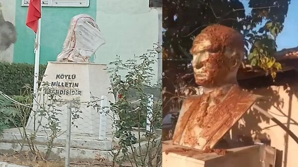 İzmir’de Atatürk büstlerine saldırı - Sputnik Türkiye