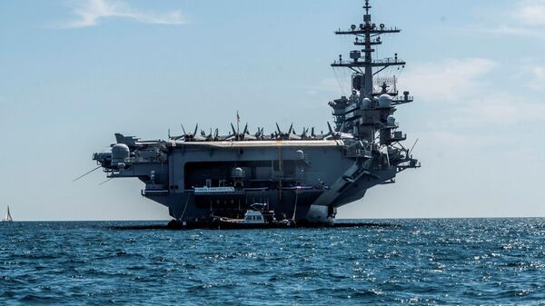 General view of the United States Navy USS Abraham Lincoln  - Sputnik Türkiye