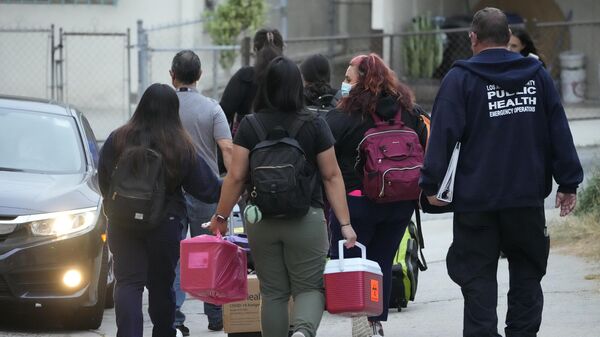 Los Angeles'ta yasadışı göçmenler - Sputnik Türkiye