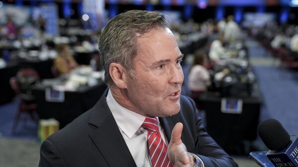 Rep. Michael Waltz, R-Fla., speaks to reporters in the spin room before a presidential debate between Republican presidential nominee former President Donald Trump and Democratic presidential nominee Vice President Kamala Harris, Tuesday, Sept. 10, 2024, in Philadelphia. (AP Photo/Matt Rourke) - Sputnik Türkiye