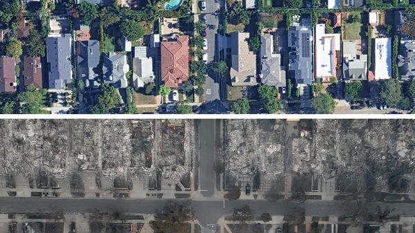 Los Angeles’taki öncesi ve sonrası fotoğrafları - Sputnik Türkiye