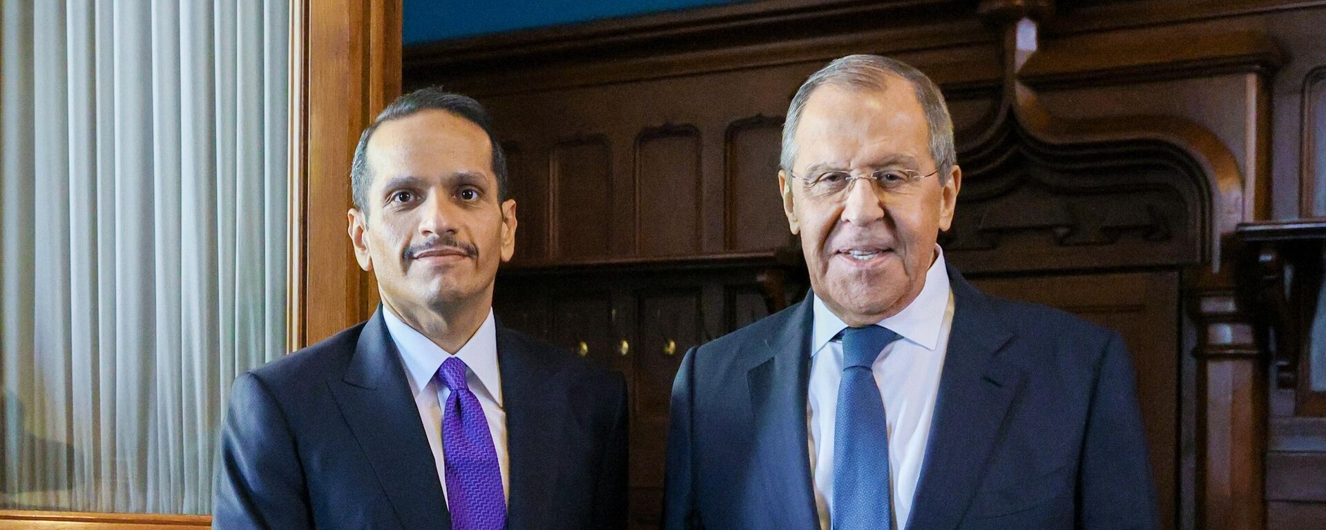Rusya Dışişleri Bakanı Sergey Lavrov ve Katarlı mevkidaşı Şeyh Muhammed bin Abdurrahman Al Sani - Sputnik Türkiye, 1920, 05.05.2026