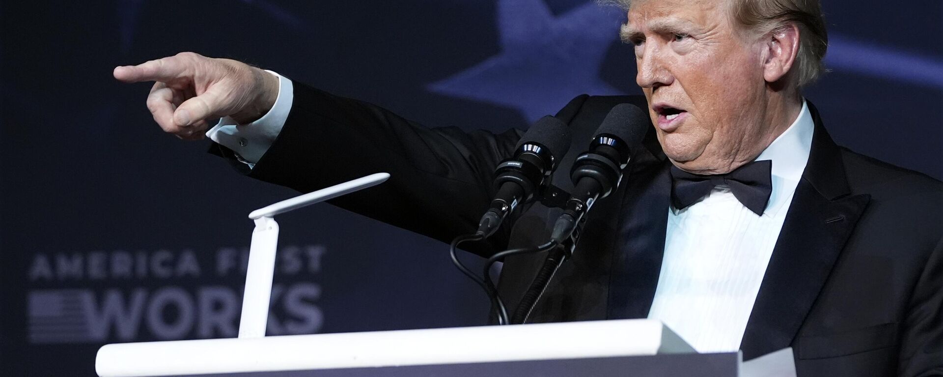 Donald Trump speaks during an America First Policy Institute gala at his Mar-a-Lago estate, Thursday, Nov. 14, 2024, in Palm Beach, Fla. - Sputnik Türkiye, 1920, 28.01.2025