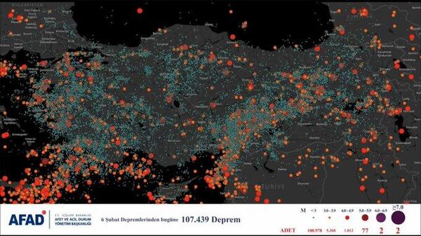 Türkiye ve yakın çevresinde 2 yılda 107 bin deprem meydana geldi - Sputnik Türkiye