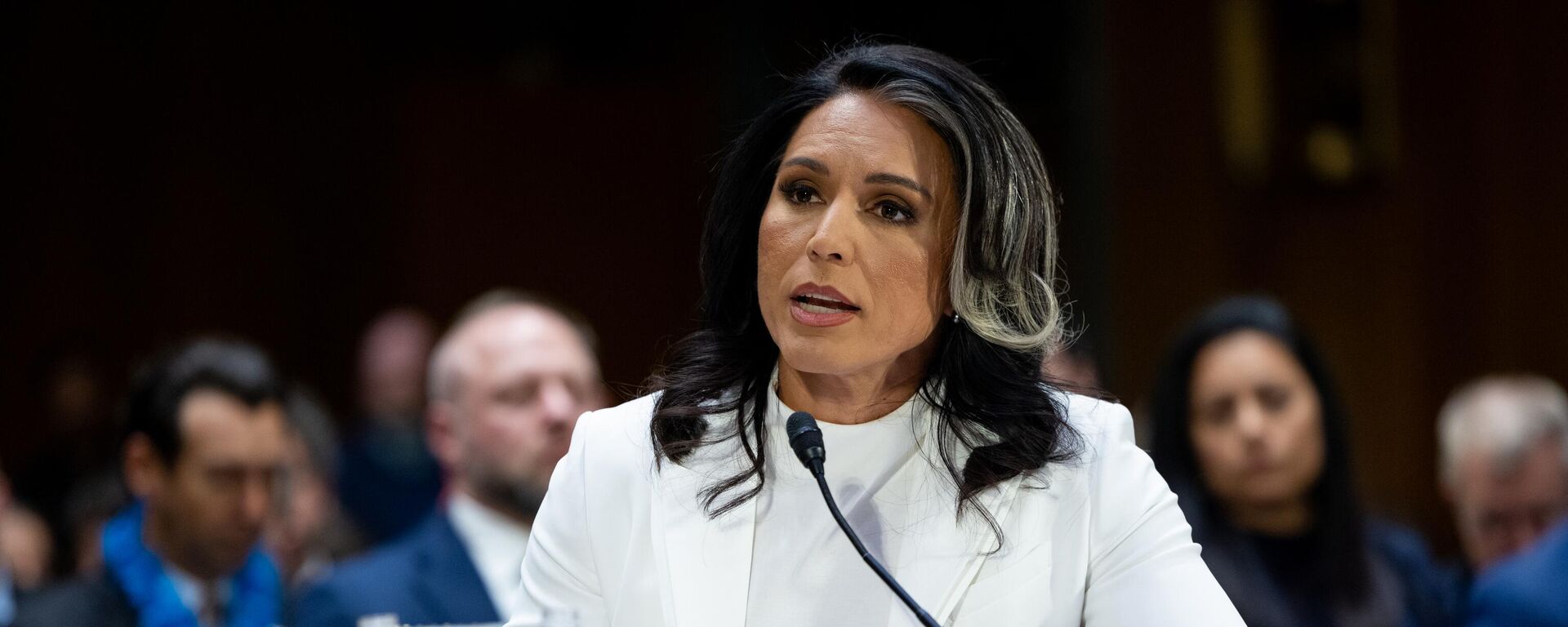 ABD Başkan'ı Donald Trump'ın Ulusal İstihbarat Direktörü olarak görevlendirdiği eski Kongre üyesi Tulsi Gabbard (fotoğrafta), ABD Senatosu Dış İlişkiler Komitesi önünde Washington D.C.'deki onay oturumuna katıldı.  - Sputnik Türkiye, 1920, 11.06.2025
