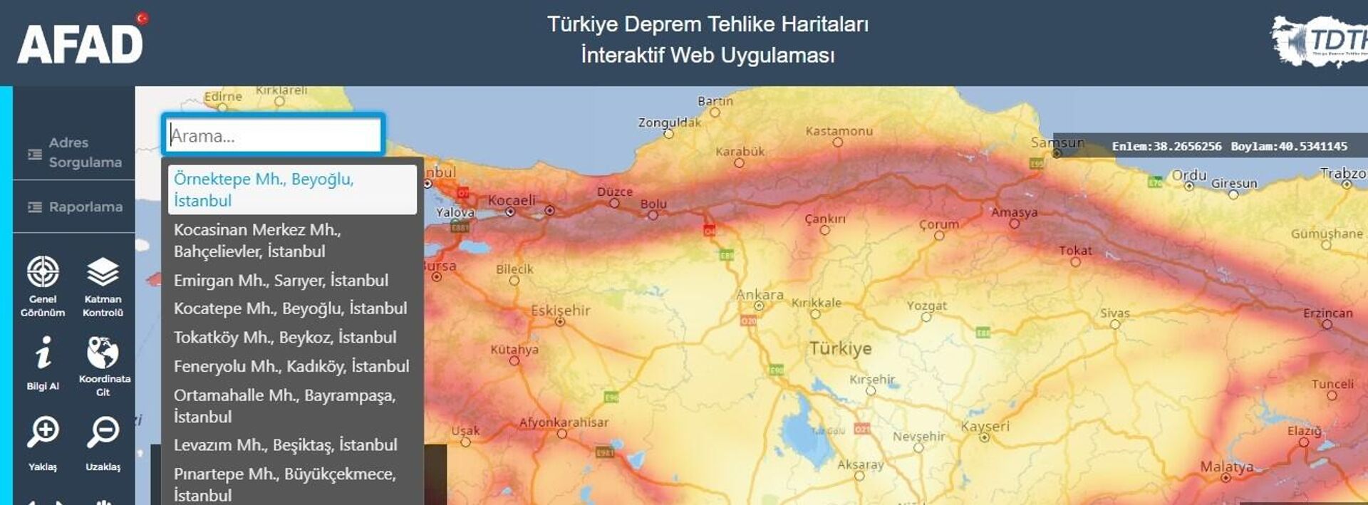 afad fay hattı haritası - Sputnik Türkiye, 1920, 28.02.2025