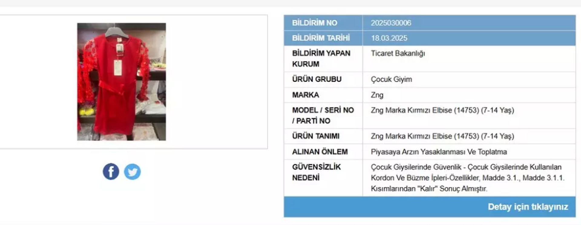 Bakanlık o ürünü fotoğrafıyla ifşa etti, ebeveynler dikkat: Çocuk giyim ürünü toplatılıyor - Sputnik Türkiye, 1920, 20.03.2025