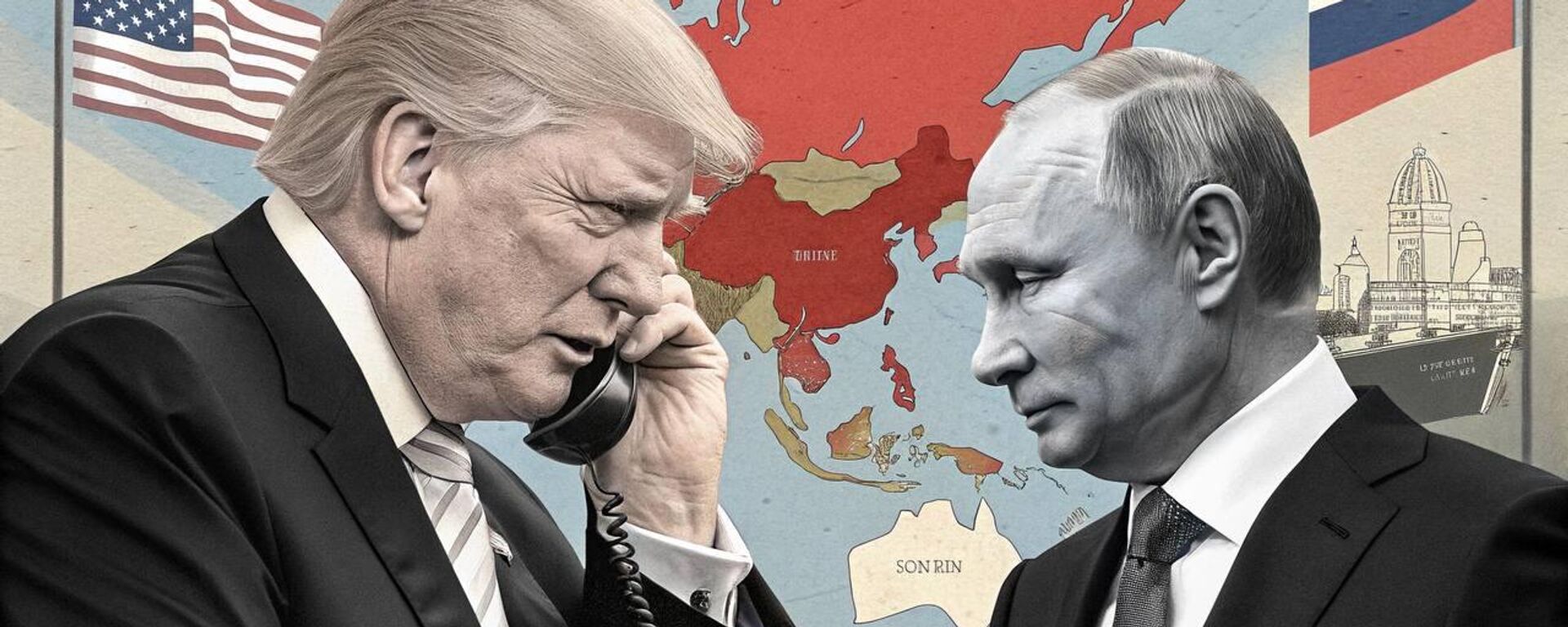 Ông Trump và Ông Putin đã hội đàm. Ảnh được tạo ra bởi AI - Sputnik Türkiye, 1920, 15.07.2025
