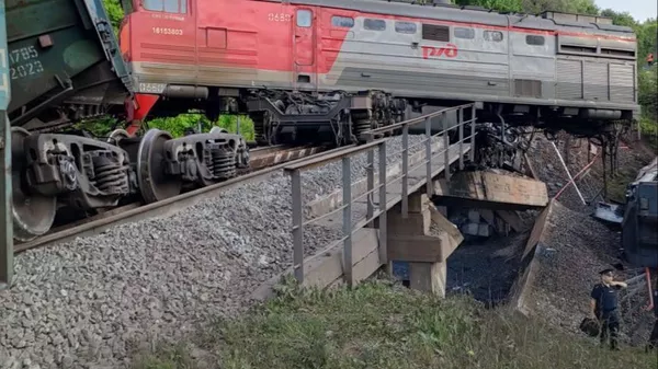 Kursk Bölgesi yük treni kazası - Sputnik Türkiye