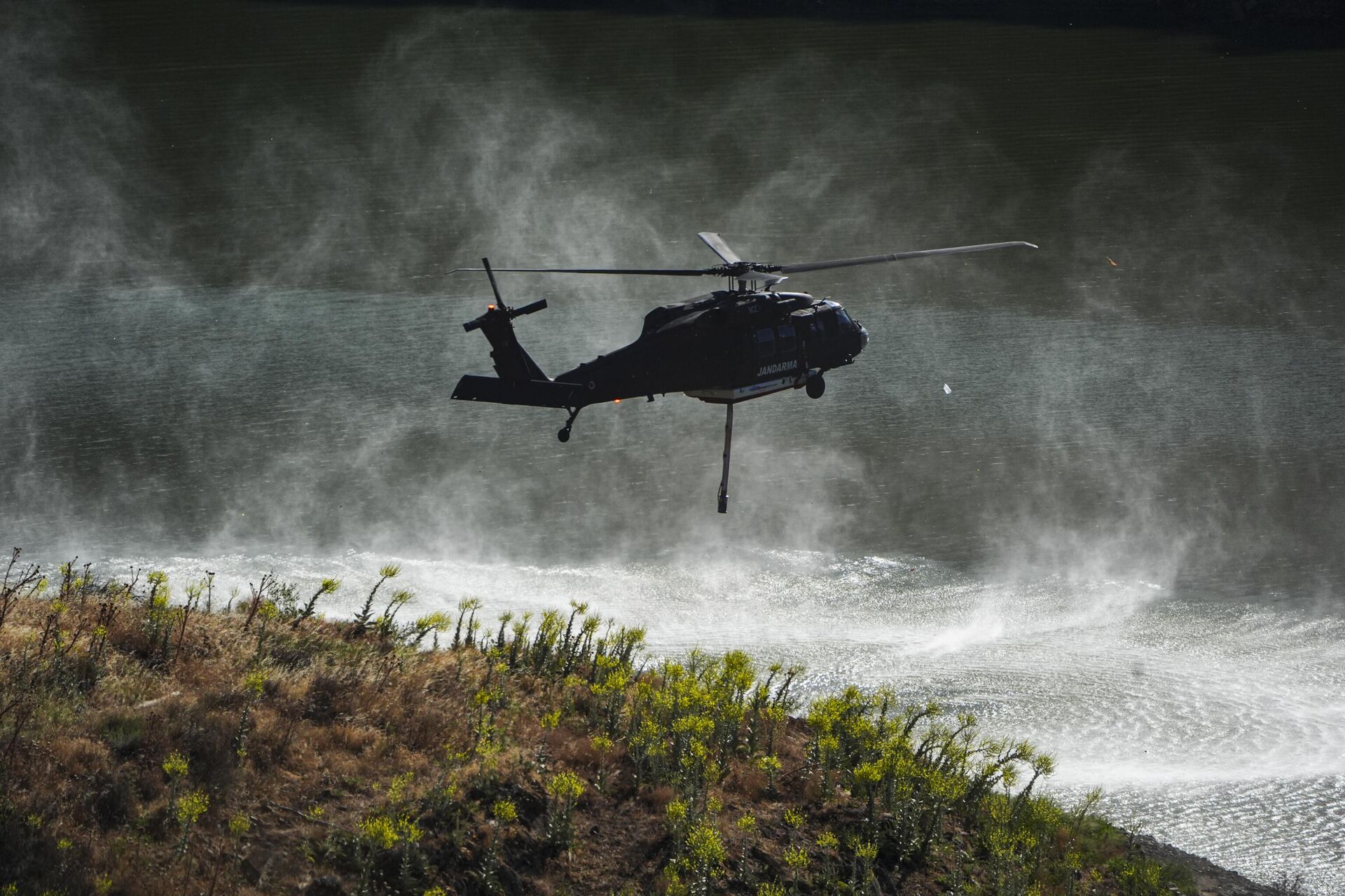 Ödemiş'teki yangın Rahmanlar Barajı'ndan alınan su ile söndürülmeye çalışılıyor - Sputnik Türkiye, 1920, 03.07.2025