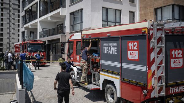 Başkentte 26 katlı binadaki yangın
 - Sputnik Türkiye