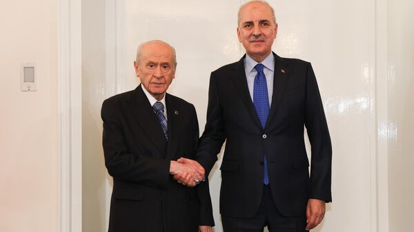 TBMM Başkanı Numan Kurtulmuş, MHP Lideri Devlet Bahçeli  - Sputnik Türkiye
