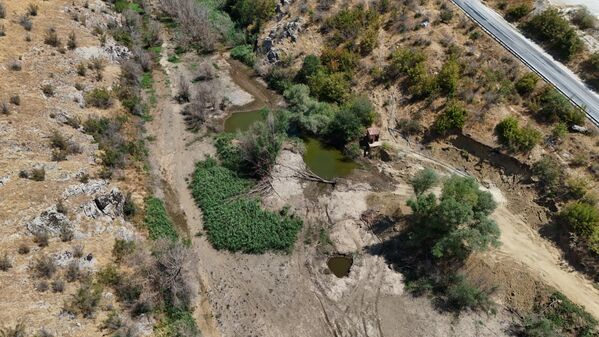 Kırklareli&#x27;nde, hava sıcaklıklarının mevsim normallerinin üzerinde seyretmesi nedeniyle Teke Deresi kurudu. - Sputnik Türkiye