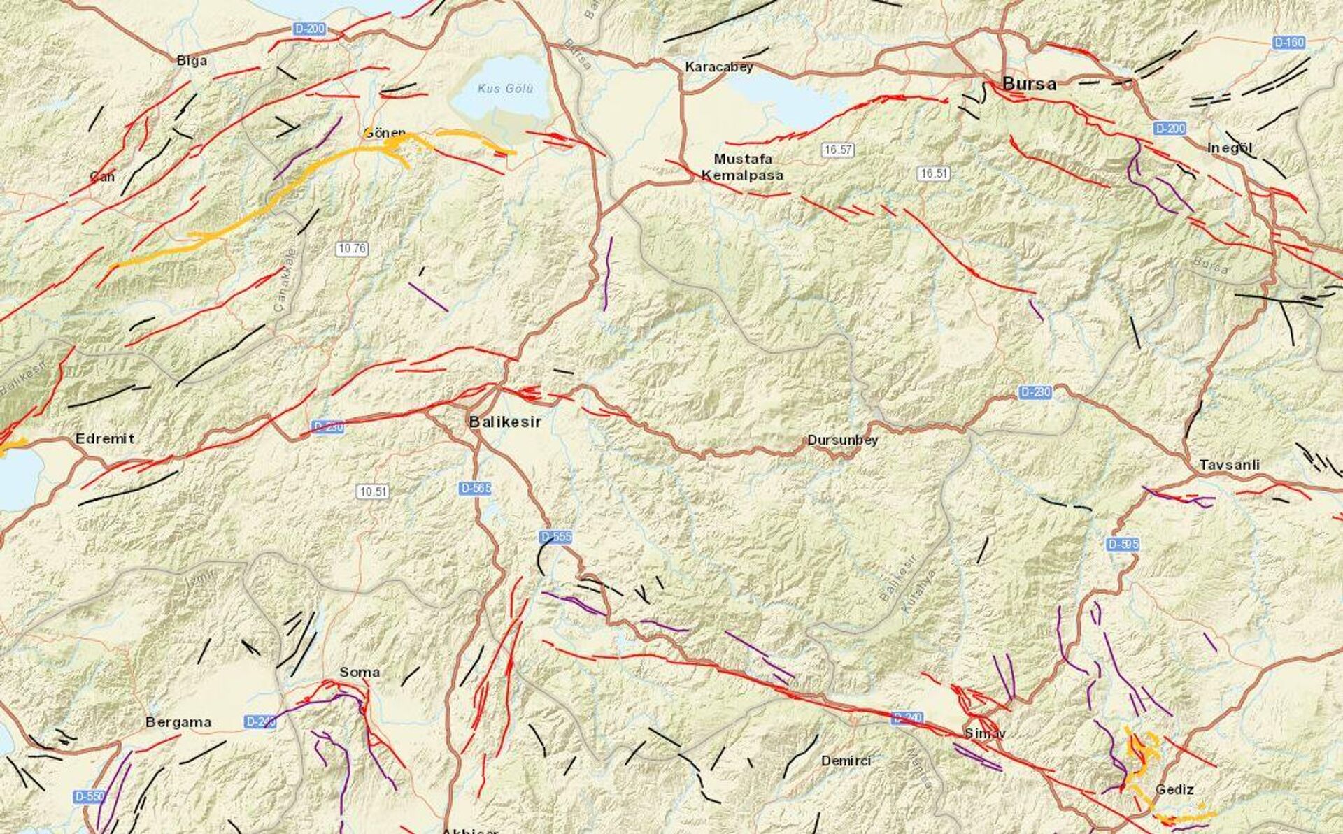MTA Balıkesir diri fay haritası - Sputnik Türkiye, 1920, 11.08.2025