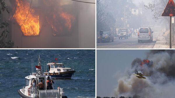 Çanakkale'de orman yangını - Sputnik Türkiye