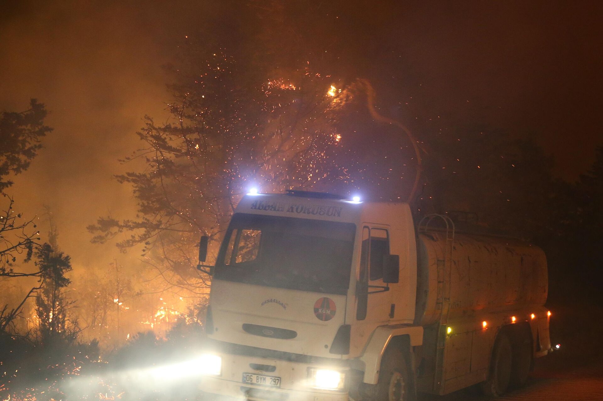 Edirne'nin Enez ilçesine bağlı Büyükevren ve Gülçavuş köylerindeki orman yangınına müdahale sürüyor. - Sputnik Türkiye, 1920, 12.08.2025