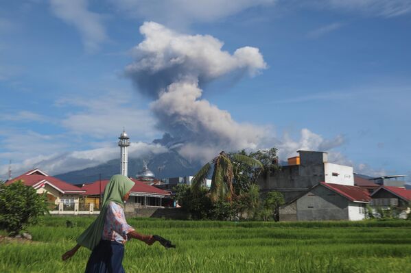 Yerel yetkililer, rüzgarın etkisiyle külün daha geniş alanlara yayılabileceğini belirtiyor. - Sputnik Türkiye