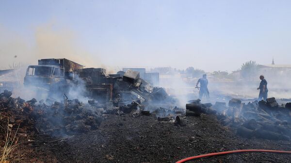Antalya'da sera alanında yangın: 2 araç küle döndü - Sputnik Türkiye
