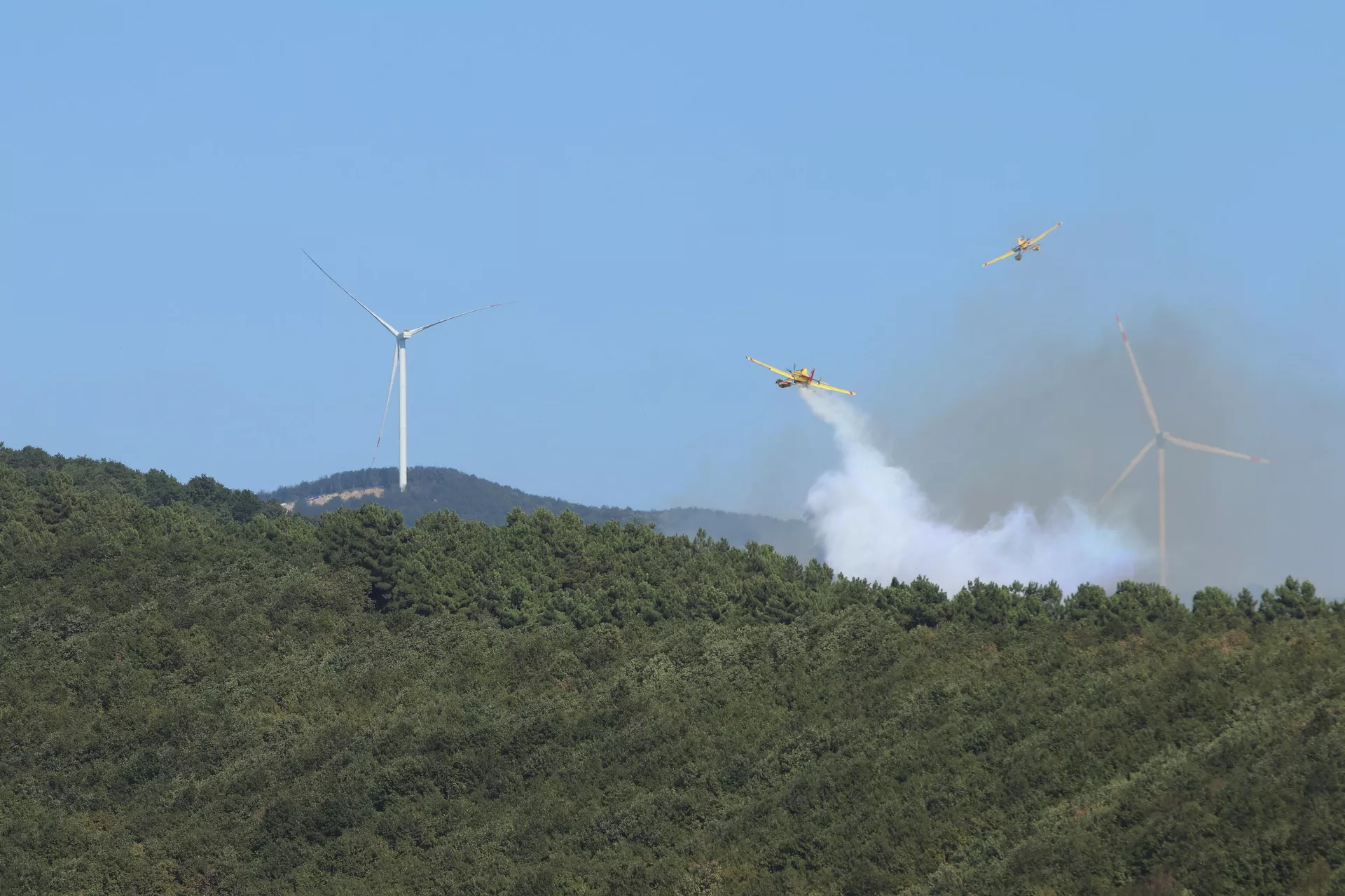 Kocaeli'nin Karamürsel ilçesinde çıkan orman yangınına havadan ve karadan müdahale ediliyor.  - Sputnik Türkiye, 1920, 15.08.2025