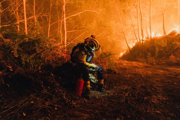 Yetkililer, yangınların kontrol altına alınması için İspanyol ve Portekizli itfaiye ekiplerinin yoğun şekilde çalıştığını belirtiyor. - Sputnik Türkiye