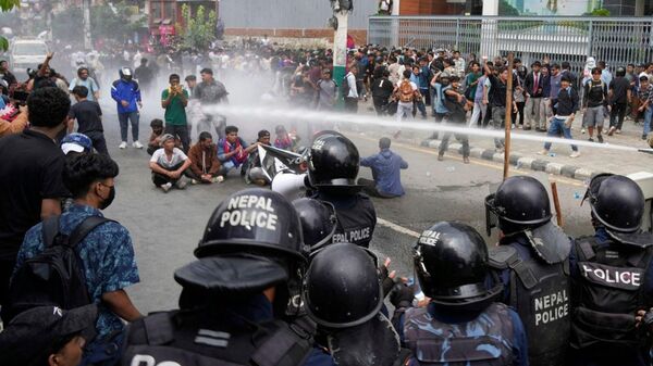 Nepal'de Protestolar - Sputnik Türkiye