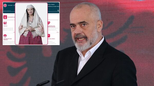 Arnavutluk'un Yapay Zeka Bakanı Diella ve Başbakan Edi Rama - Sputnik Türkiye