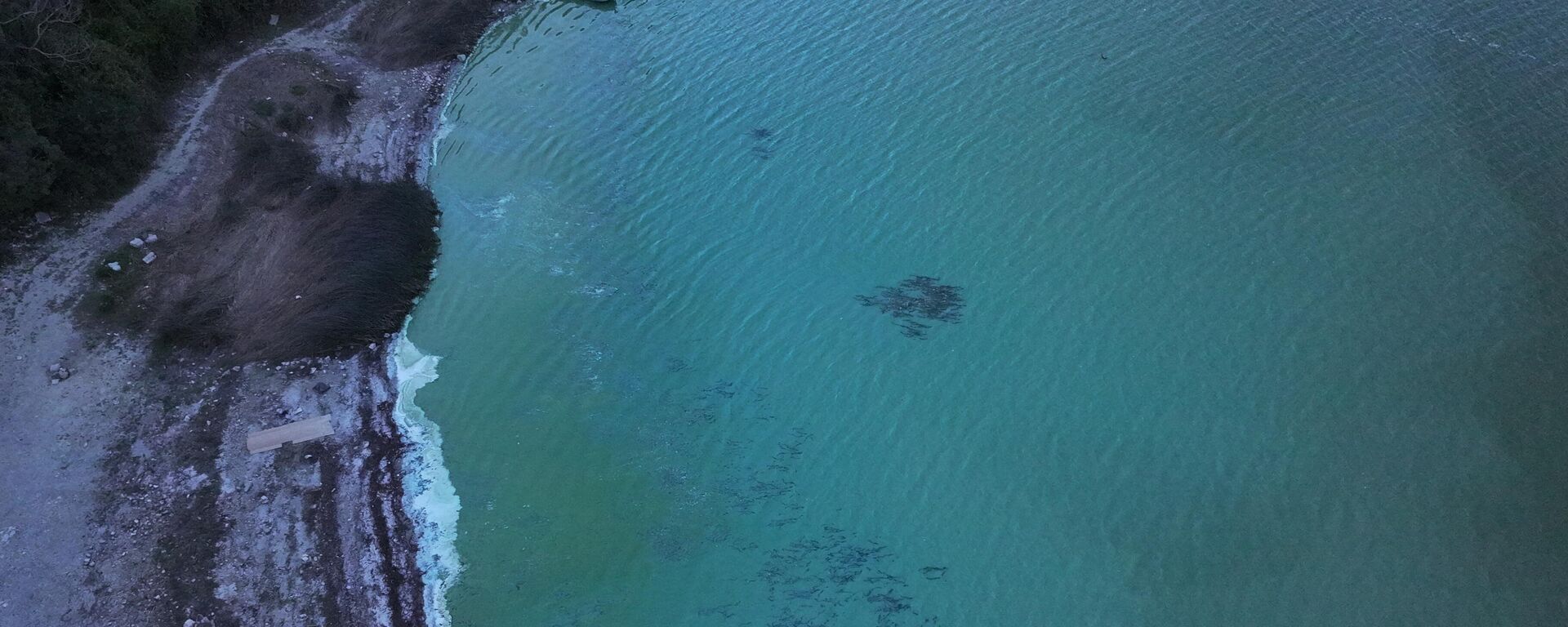 Terkos Barajı'nda suyun bazı bölümleri renk değiştirirken kıyı kesimlerinde köpükler görüldü - Sputnik Türkiye, 1920, 11.09.2025