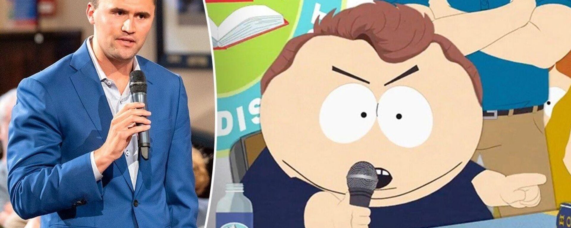 Charlie Kirk (solda) ve South Park oizisinin Charlie Kirk'ü konu alan 'Got a Nut' isimli bölümü - Sputnik Türkiye, 1920, 12.09.2025